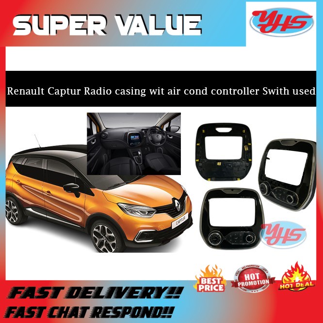 Used Renault Captur Radio casing wit air cond controller Swith 00134727