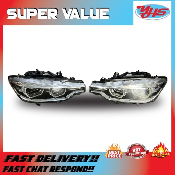 USED ORI BMW F30 LCI 2014-2019 HEAD LAMP RH LH (LH) thumbnail