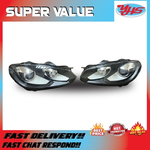 NEW HELLA BRAND VOLKSWAGEN GOLF MK6 2013-2017 HEADLIGHT RH LH (RH) thumbnail