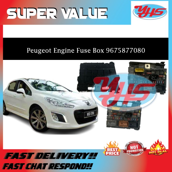 Used Peugeot Engine Fuse Box 9675877080