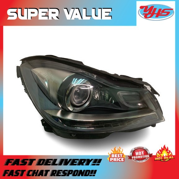 USED ORI MERCEDES-BENZ W204 NEW FACE 2013-2017 FRONT RIGHT HEADLIGHT