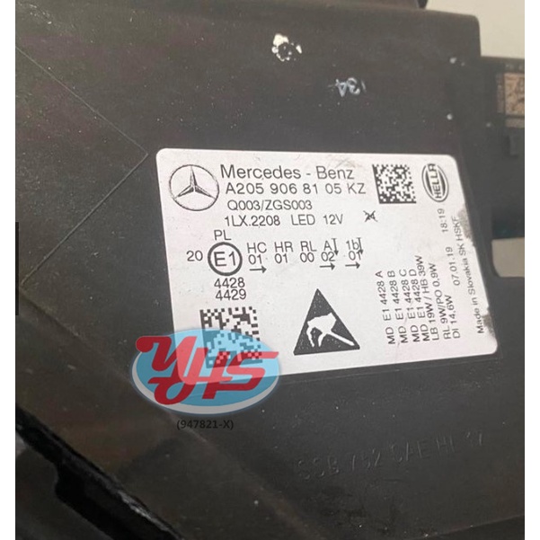 BENZ W205 NEW FACELIFT HEADLIGHT LH HEADLAMP LH LEFT (USED) LAMPU DEPAN KIRI (LAMA) FRONT DEPAN Car Lampu Kereta thumbnail