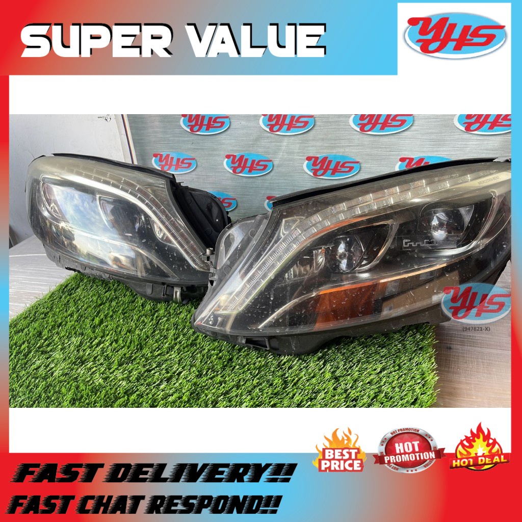 USED W222 Mercedes-Benz S-Class head lamp complete (1 pair)