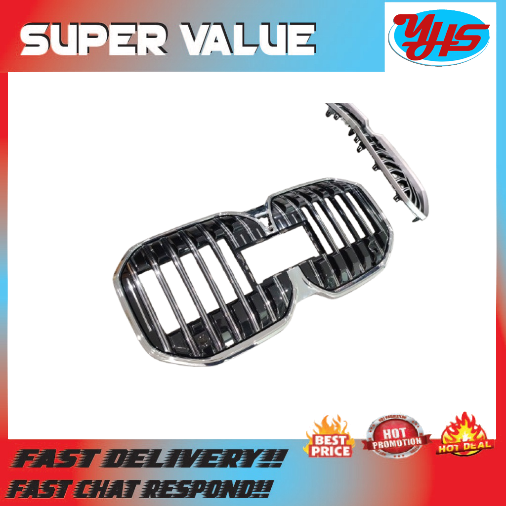 BMW I7 G70 7 SERIES 740I FRONT KIDNEY GRILLE  BLACK CHROME
