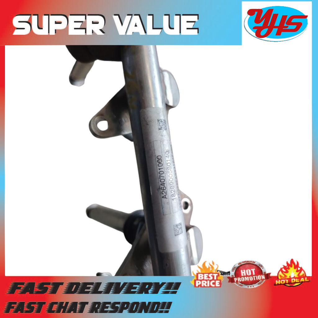 NEW TEXT  CAR OUT ORIGINAL MERCEDES W213-W205 - GLC253 W264 PETROL FUEL INJECTOR INJECTION RAIL LINE (2015-2020) thumbnail