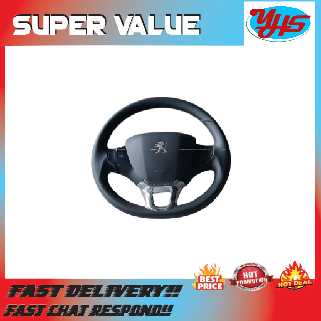 PEUGEOT 208 FACELIFT  MULTIFUNCTION STEERING WHEEL WITH AIRBAG NEW CAROUT (2017-2022)