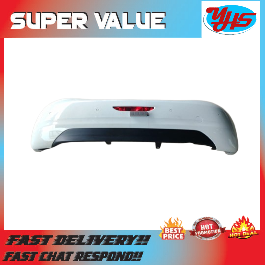 PEUGEOT PG208 NEW FACELIFT REAR BUMPER COMPLETE WITH REAR DIFFUSER & REFLECTOR USED ORIGINAL (2018-2022)