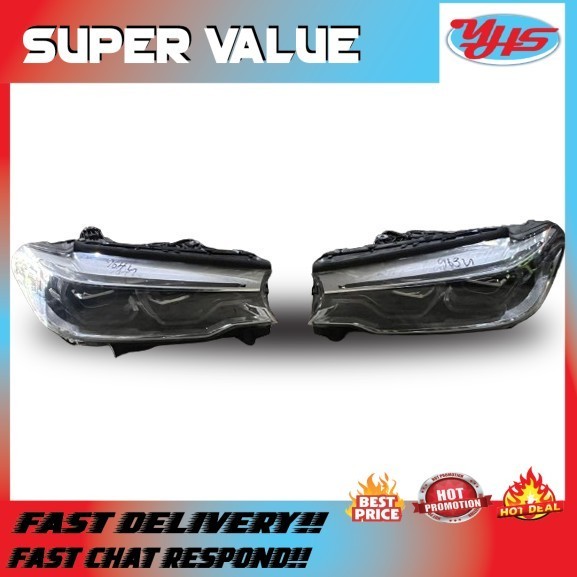USED ORI BMW 5SERIES G30 2015-2019 LED HEADLIGHT RH LH (RH) thumbnail