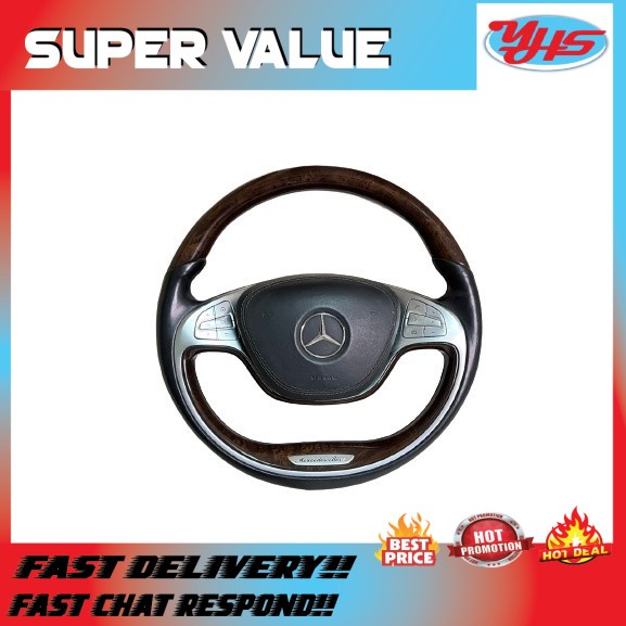 USED ORI MERCEDES W222 2012-2017 STEERING WHEEL WITH AIRBAG