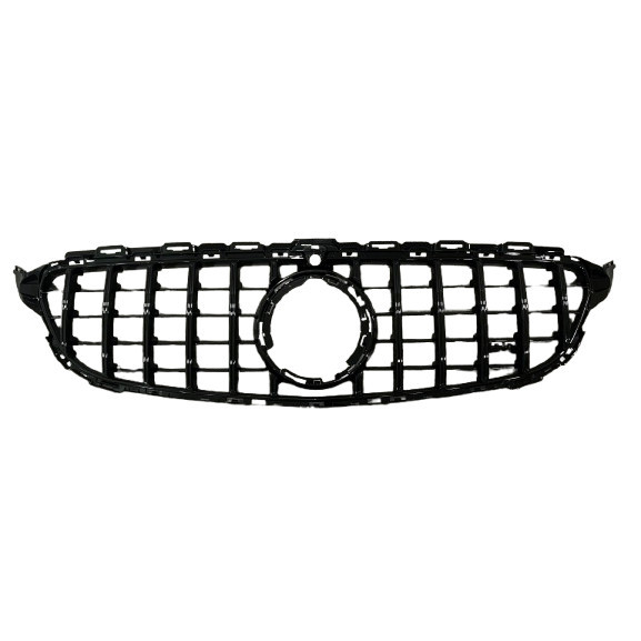 MERCEDES C205 CCLASS GLOSS BLACK FRONT GRILLE PANAMERICANA GT STYLE NEW OEM (2014-2019) thumbnail