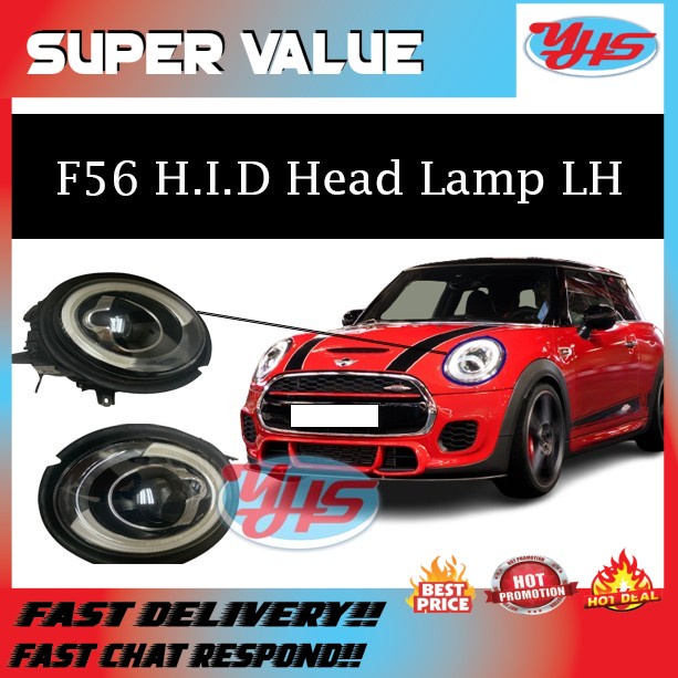 Used F56 H.I.D Head Lamp LH lampu depan
