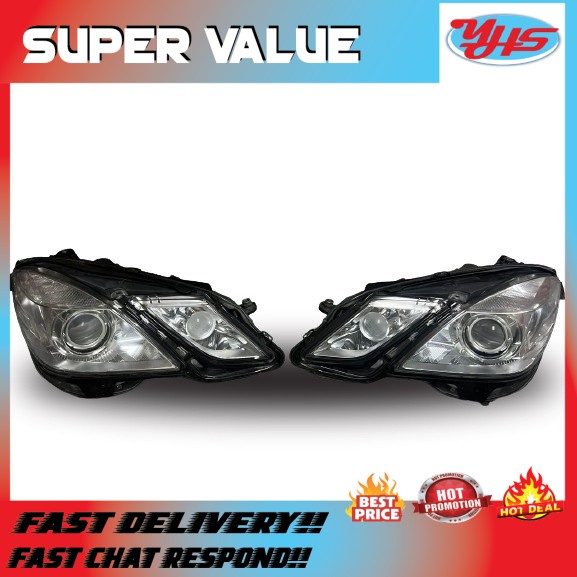 USED ORI MERCEDES W212 OLD MODEL HEADLIGHT RH LH (LH) thumbnail