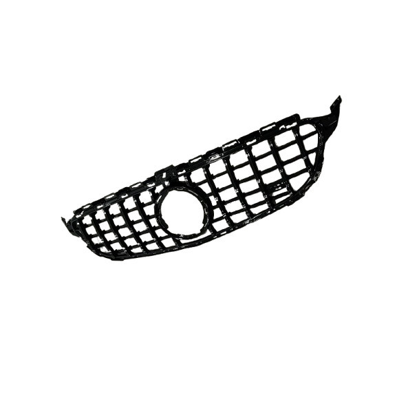 MERCEDES C205 CCLASS GLOSS BLACK FRONT GRILLE PANAMERICANA GT STYLE NEW OEM (2014-2019) thumbnail