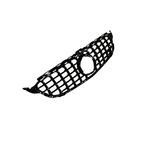 MERCEDES C205 CCLASS GLOSS BLACK FRONT GRILLE PANAMERICANA GT STYLE NEW OEM (2014-2019) thumbnail
