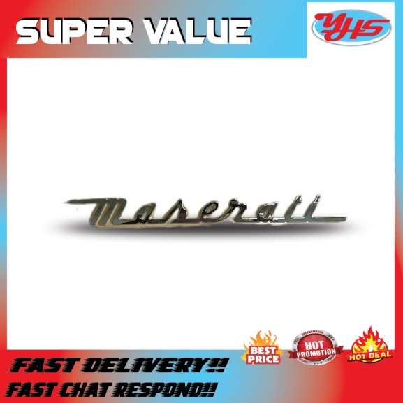 NEW ORI MASERATI GHIBLI V63.0 BOOT LID LOGO