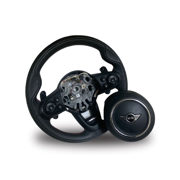 USED ORI MINI COOPER WORKS MULTIFUNCTION LEATHER STEERING WHEEL thumbnail