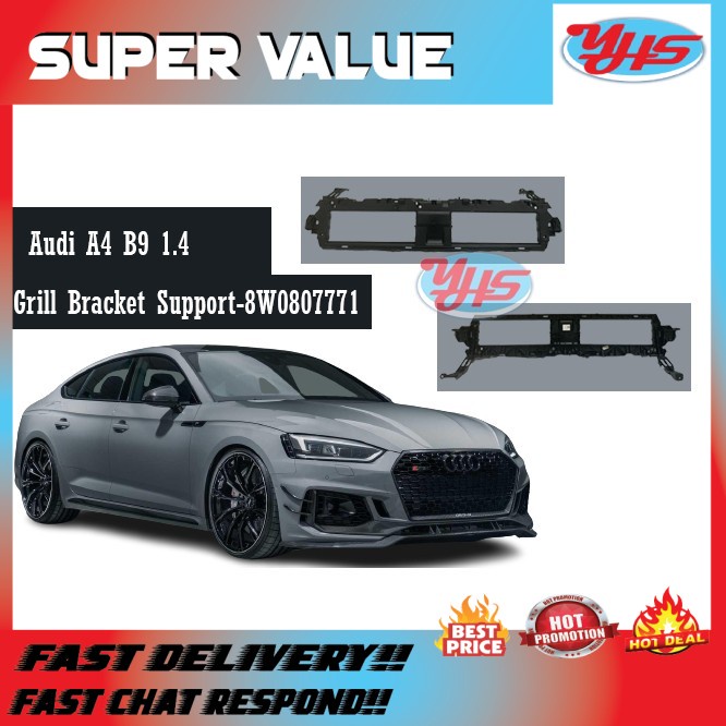 New Original Audi A4 B9 1.4 Grill Bracket Support 8W0807771