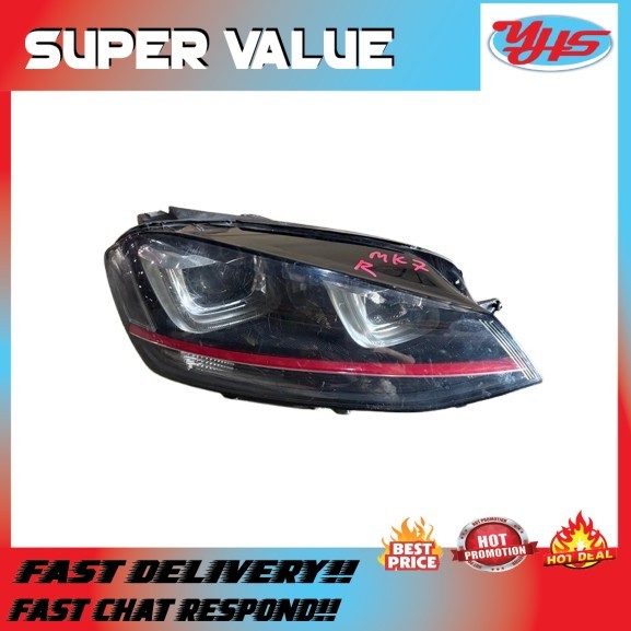 USED ORI VOLKSWAGEN GOLF GTI MK7 2013-2016 HEAD LAMP RH